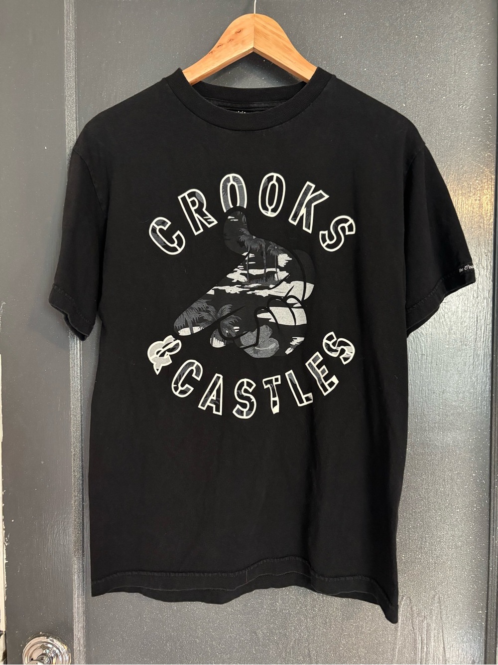 Crooks & Castles Black Graphic Short-Sleeve Tee